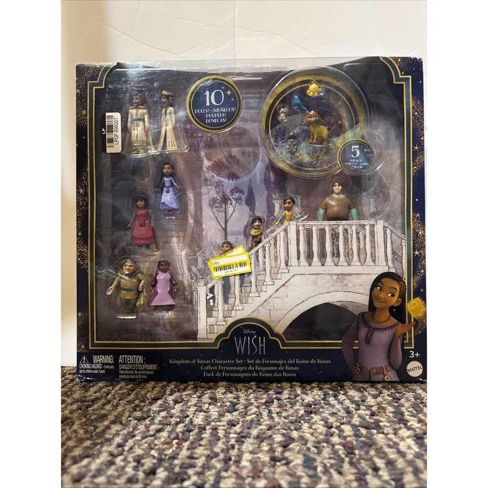 Disney Wish Kingdom of Rosas Character Small Doll Set 10 Posable Mini